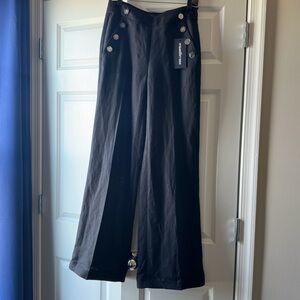 Karl Lagerfeld Gray Button-Detail Pants